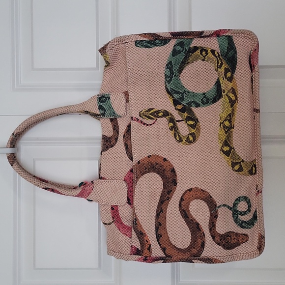 Vince Camuto Multicolor Snake Print Tote - Picture 3 of 6